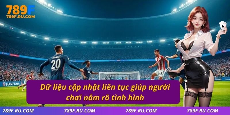 Dữ liệu cập nhật liên tục giúp người chơi nắm rõ tình hình